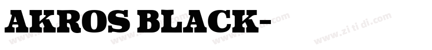 Akros Black字体转换
